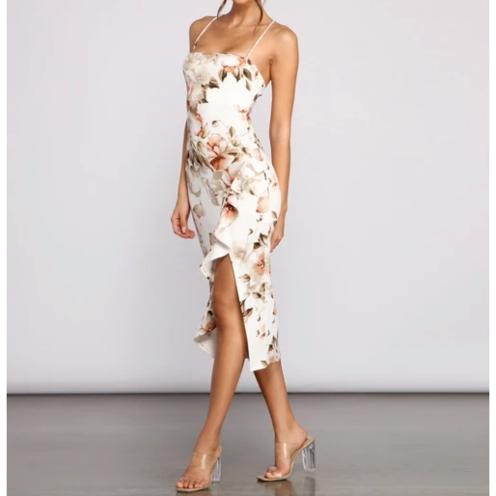 Windsor floral midi dress